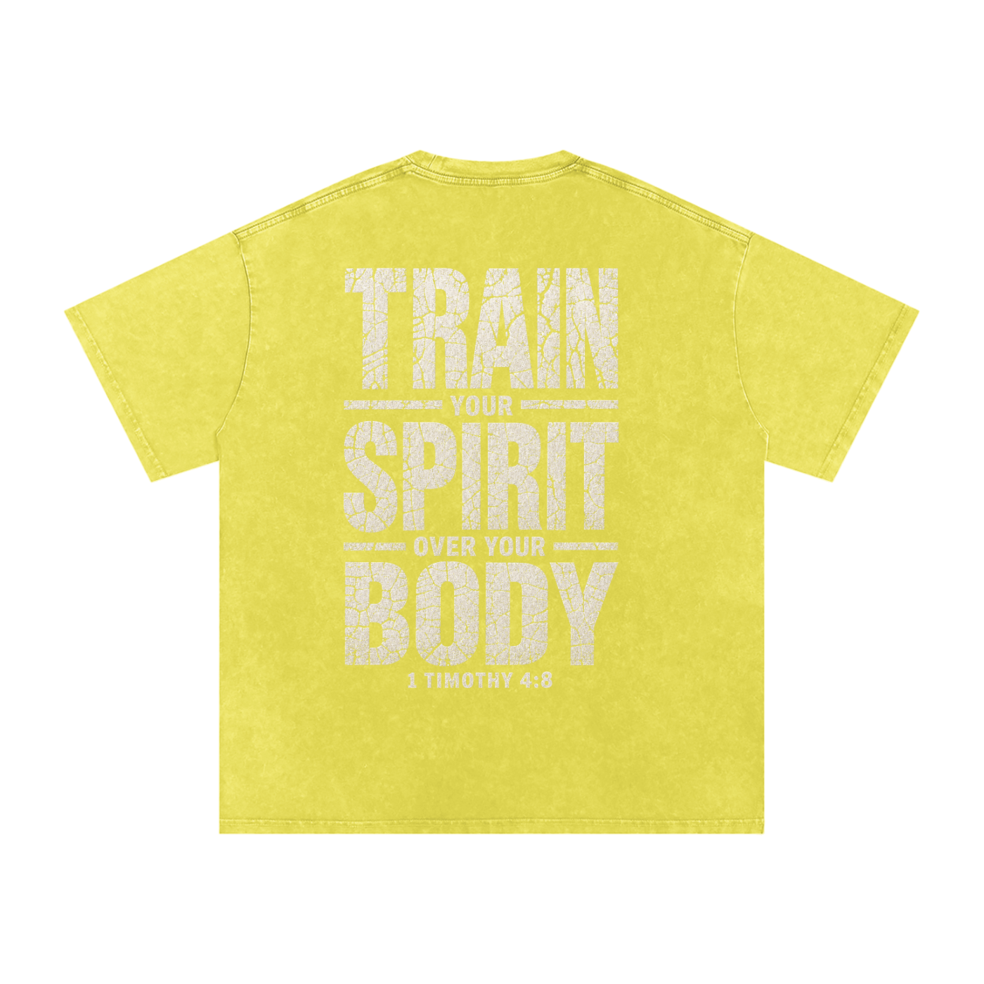 Snow Washed Train your spirit Oversized Cotton T-Shirt