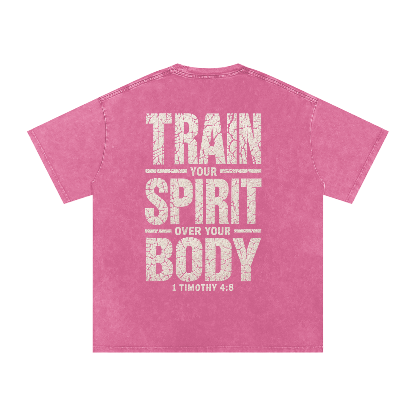 Snow Washed Train your spirit Oversized Cotton T-Shirt