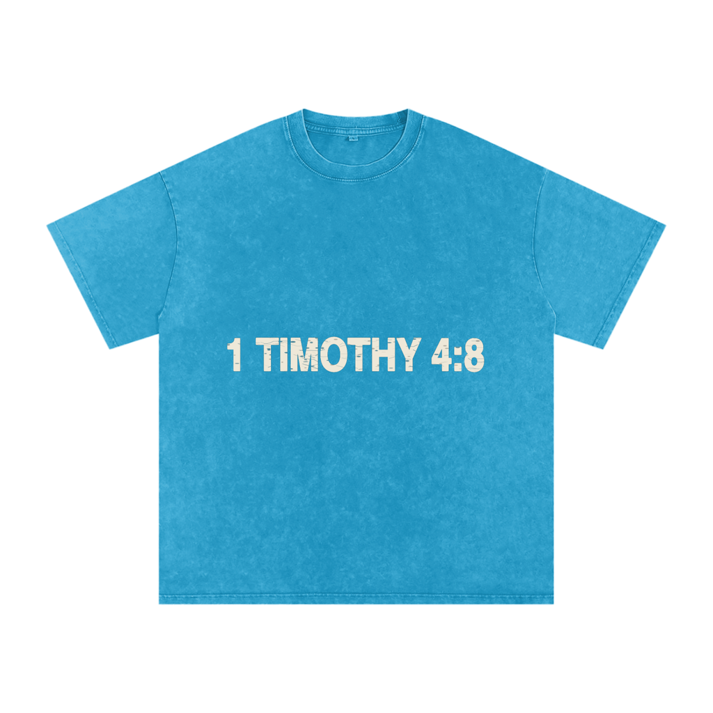 Snow Washed Train your spirit Oversized Cotton T-Shirt