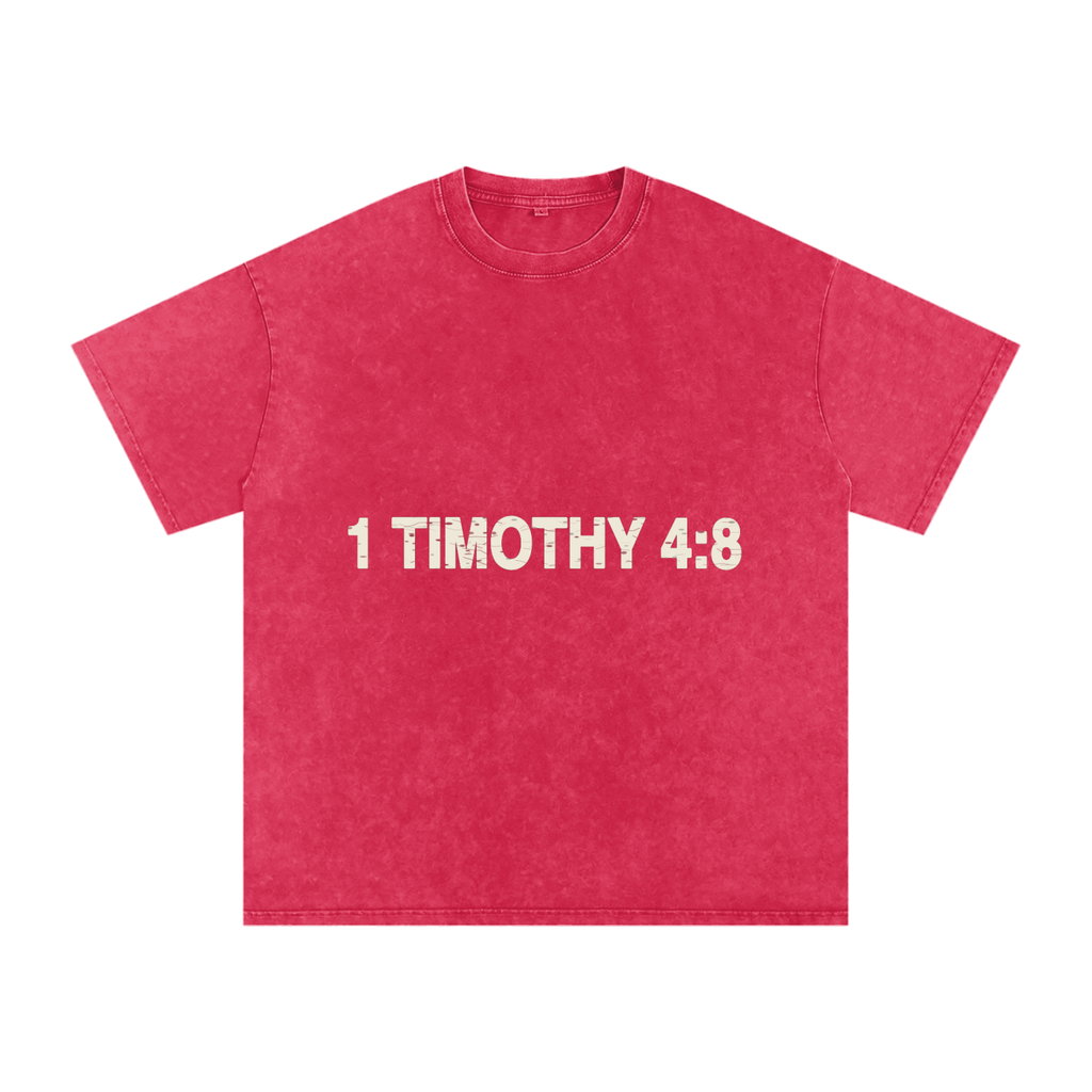 Snow Washed Train your spirit Oversized Cotton T-Shirt
