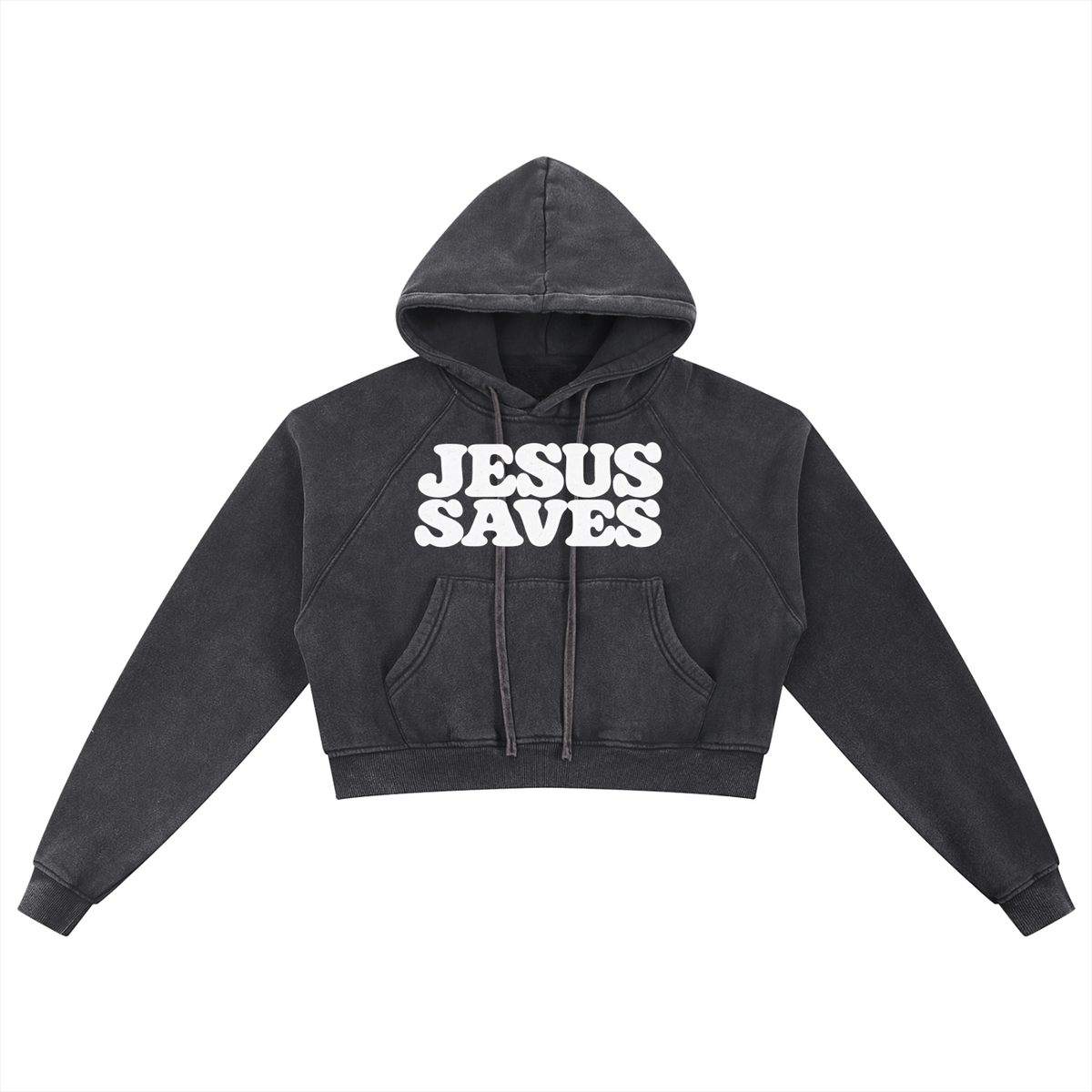 Present With the Lord — Snow Washed Cropped Hoodie
