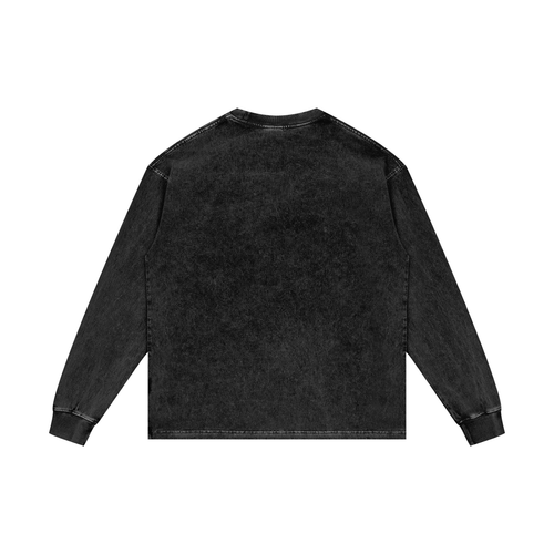 Psalm 91: Acid Wash Oversize Long Sleeve T-Shirt
