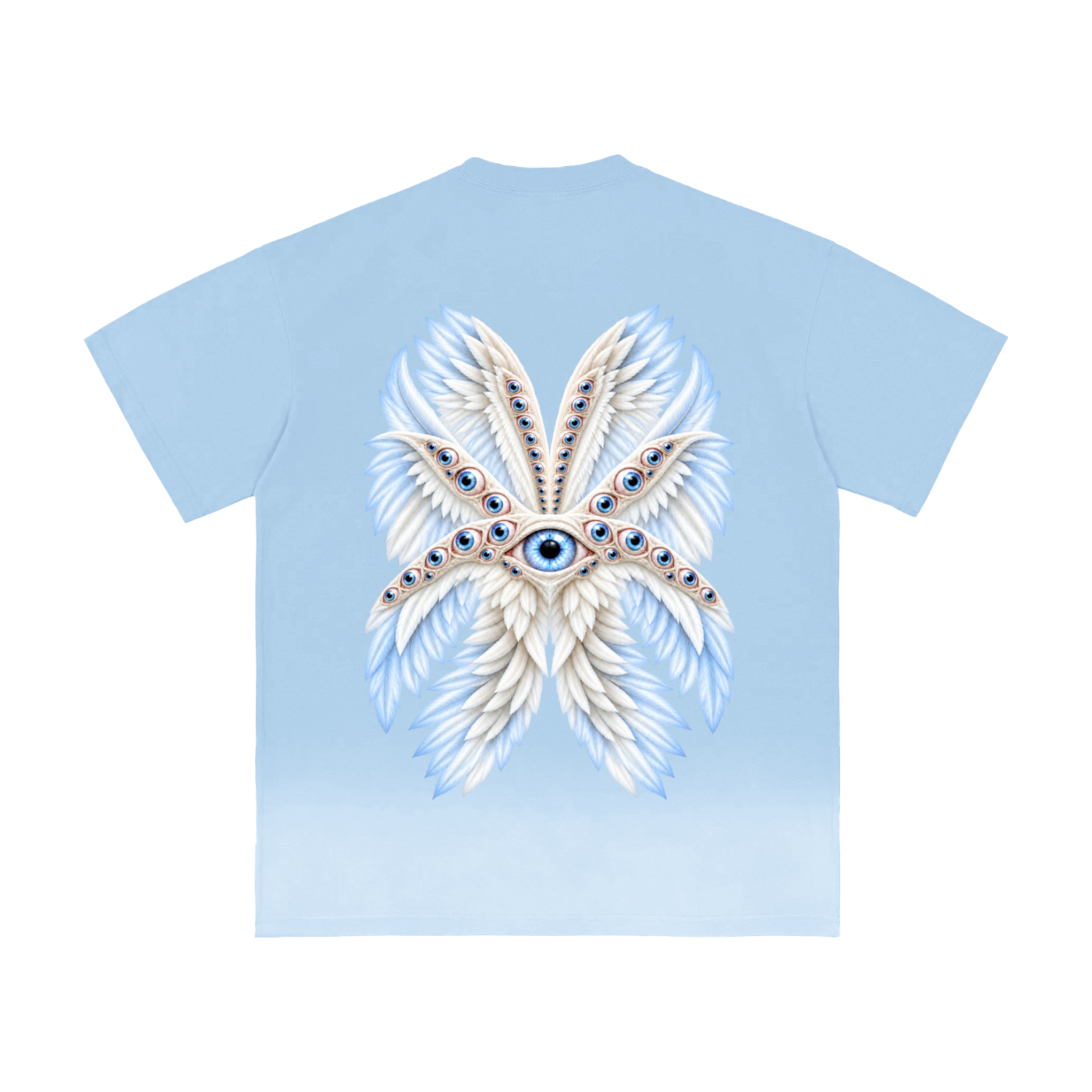 Sunfade Vintage Washed Blue Seraphim T-Shirt