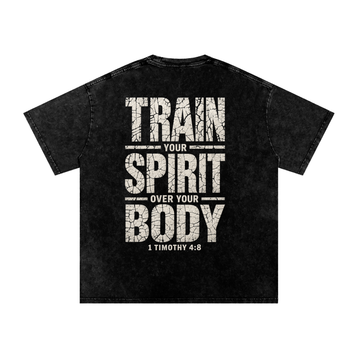 Snow Washed Train your spirit Oversized Cotton T-Shirt