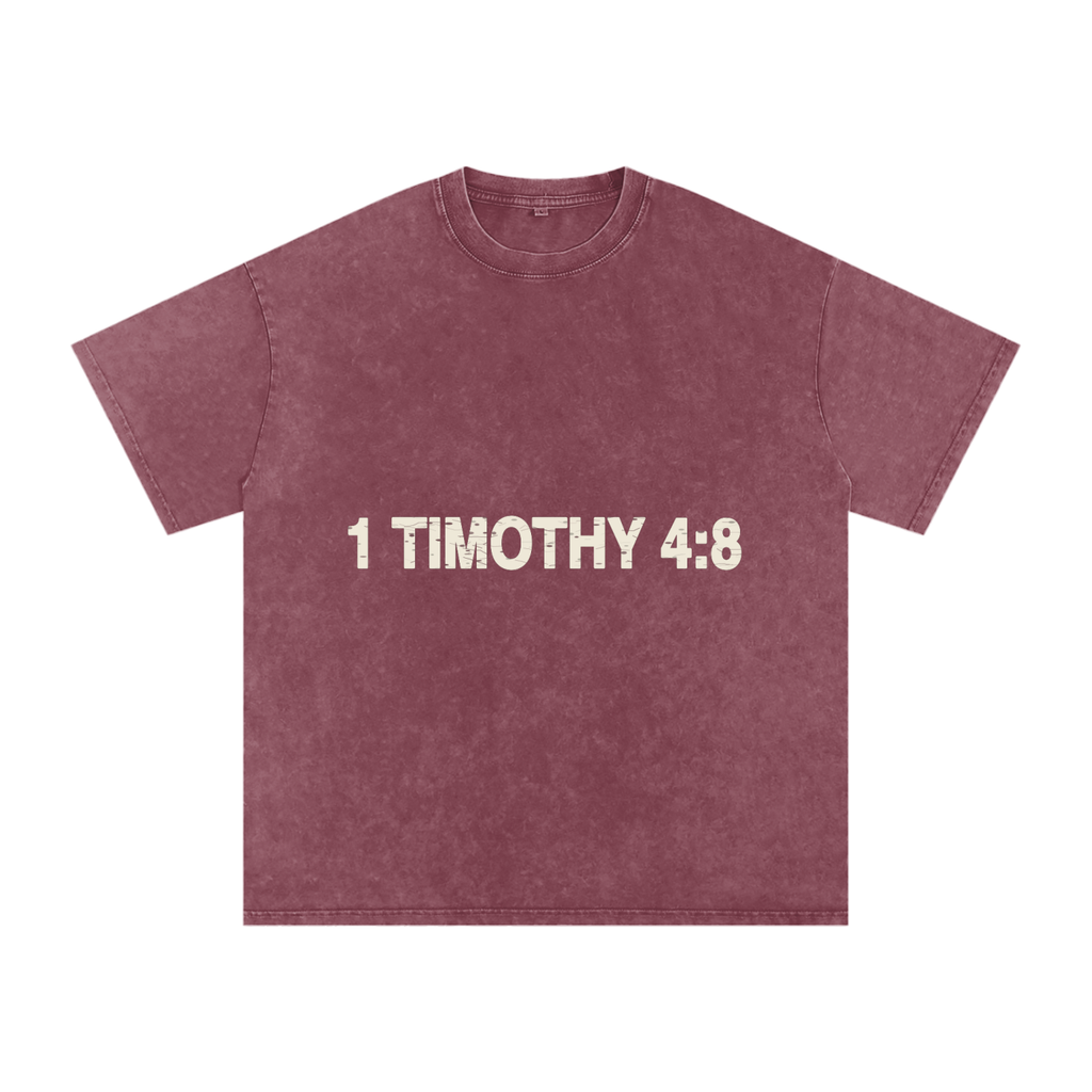Snow Washed Train your spirit Oversized Cotton T-Shirt