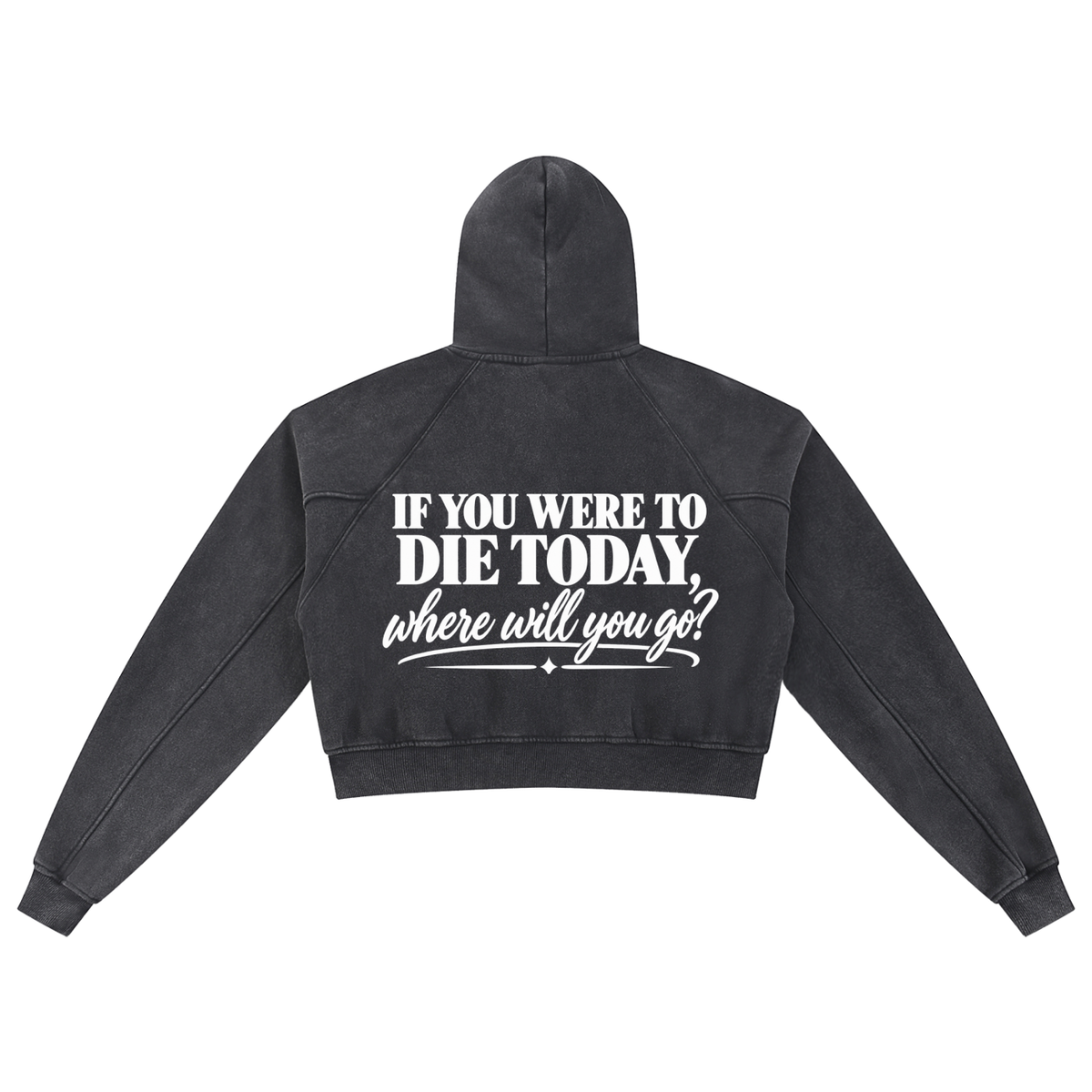 Present With the Lord — Snow Washed Cropped Hoodie