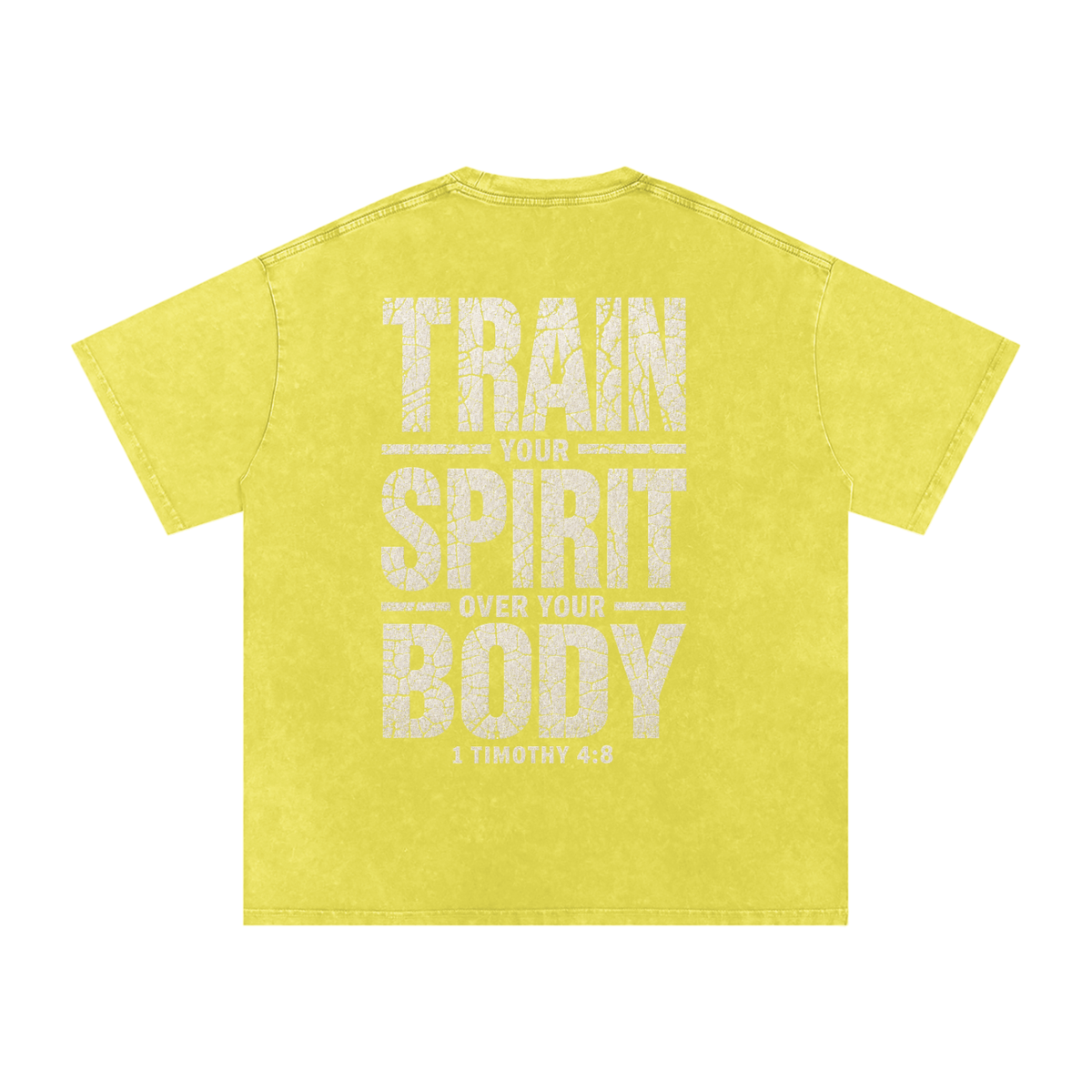 Snow Washed Train your spirit Oversized Cotton T-Shirt