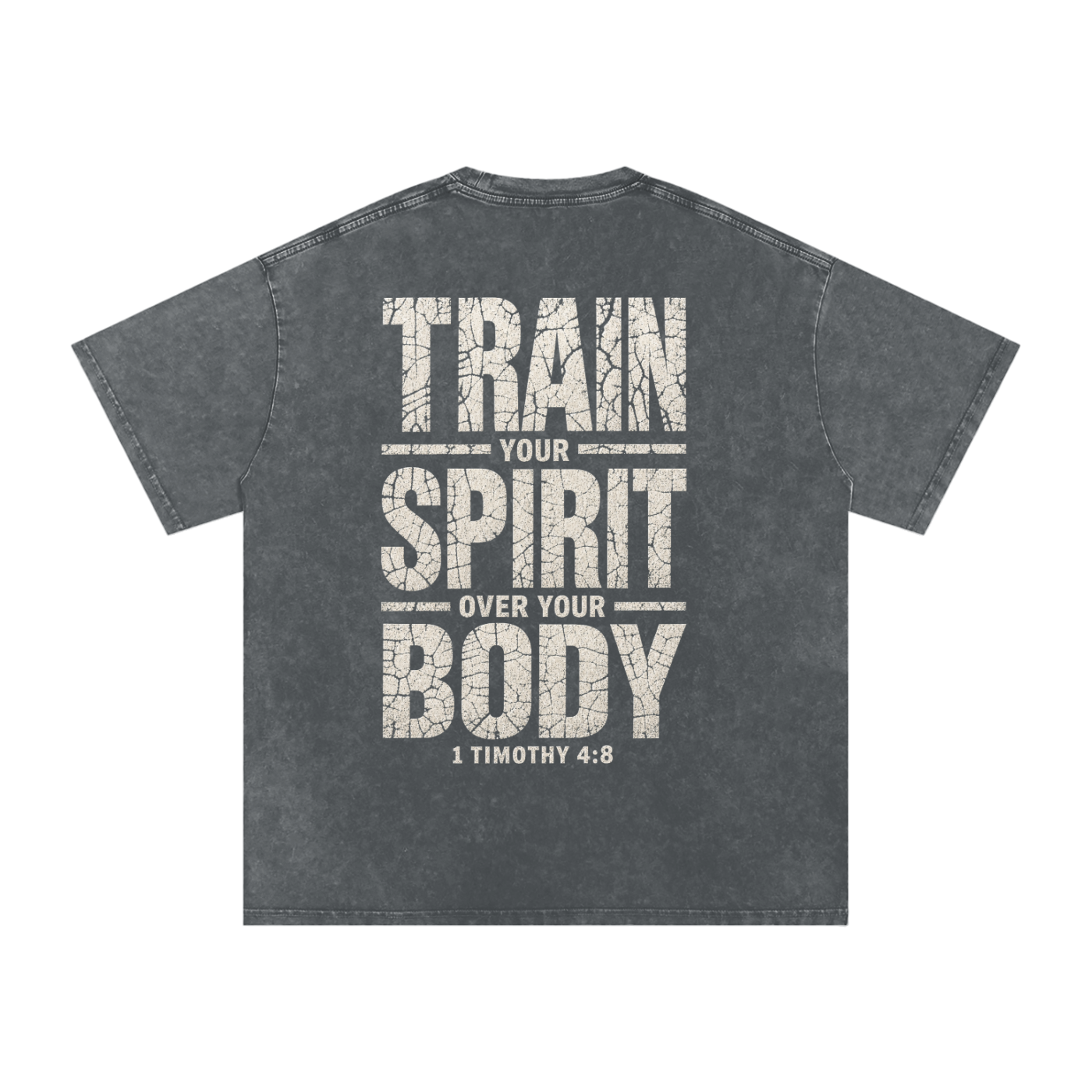 Snow Washed Train your spirit Oversized Cotton T-Shirt
