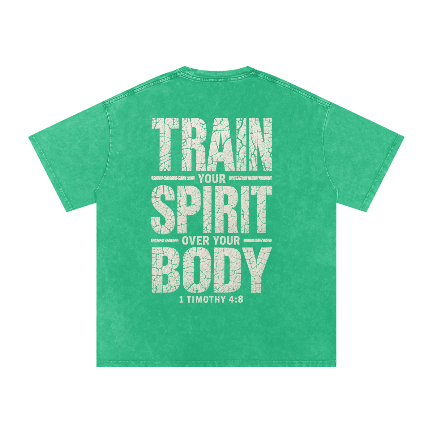 Snow Washed Train your spirit Oversized Cotton T-Shirt