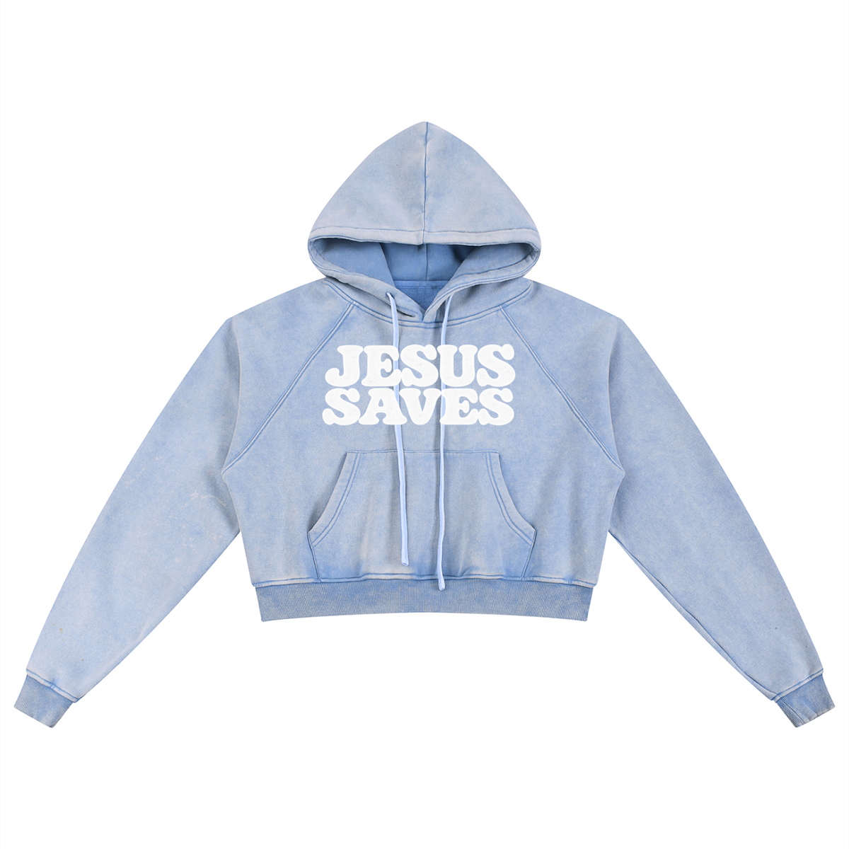 Present With the Lord — Snow Washed Cropped Hoodie