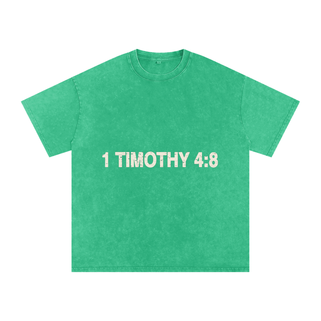 Snow Washed Train your spirit Oversized Cotton T-Shirt