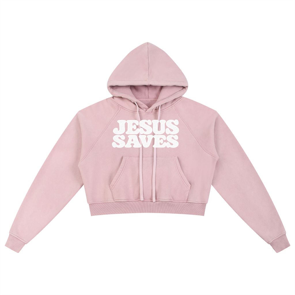 Present With the Lord — Snow Washed Cropped Hoodie