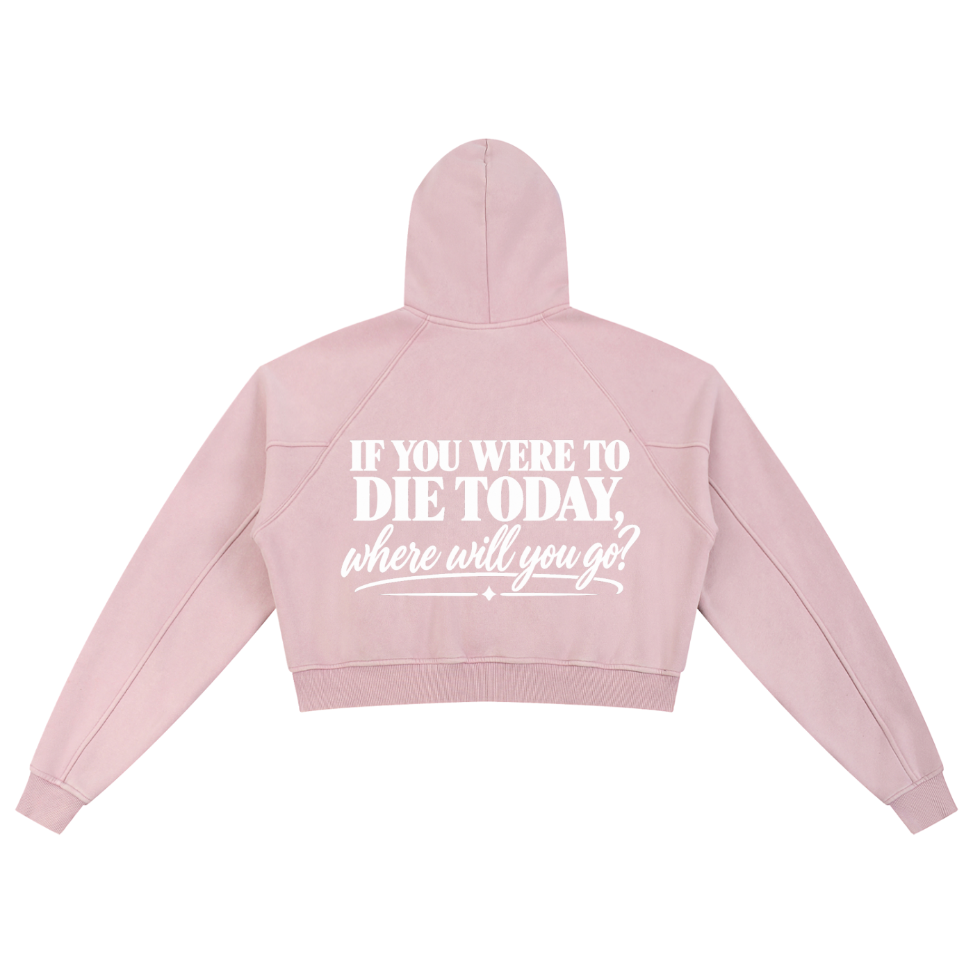 Present With the Lord — Snow Washed Cropped Hoodie