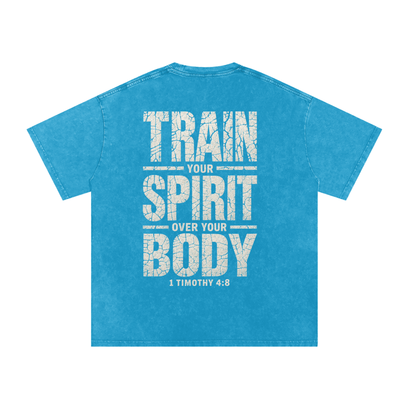 Snow Washed Train your spirit Oversized Cotton T-Shirt