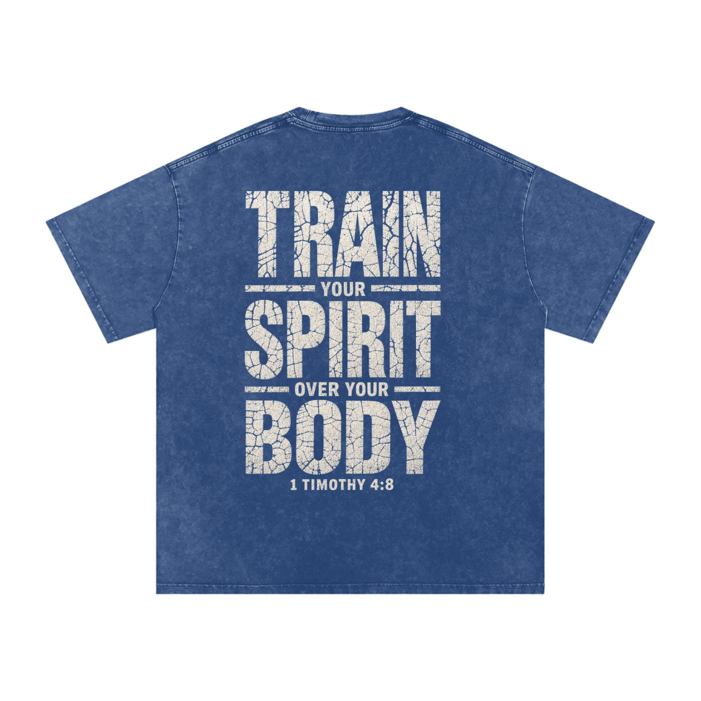 Snow Washed Train your spirit Oversized Cotton T-Shirt