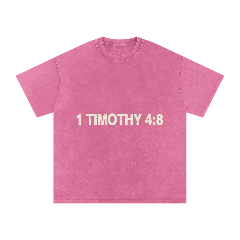 Snow Washed Train your spirit Oversized Cotton T-Shirt