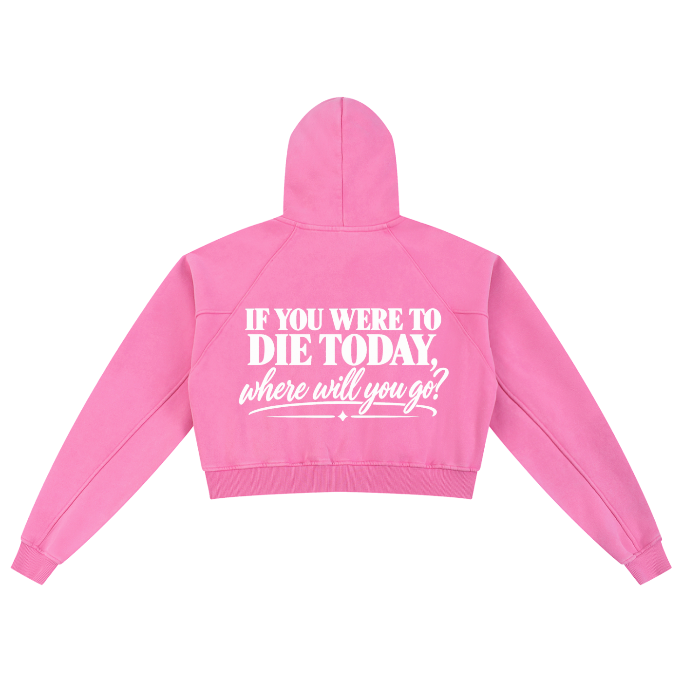 Present With the Lord — Snow Washed Cropped Hoodie