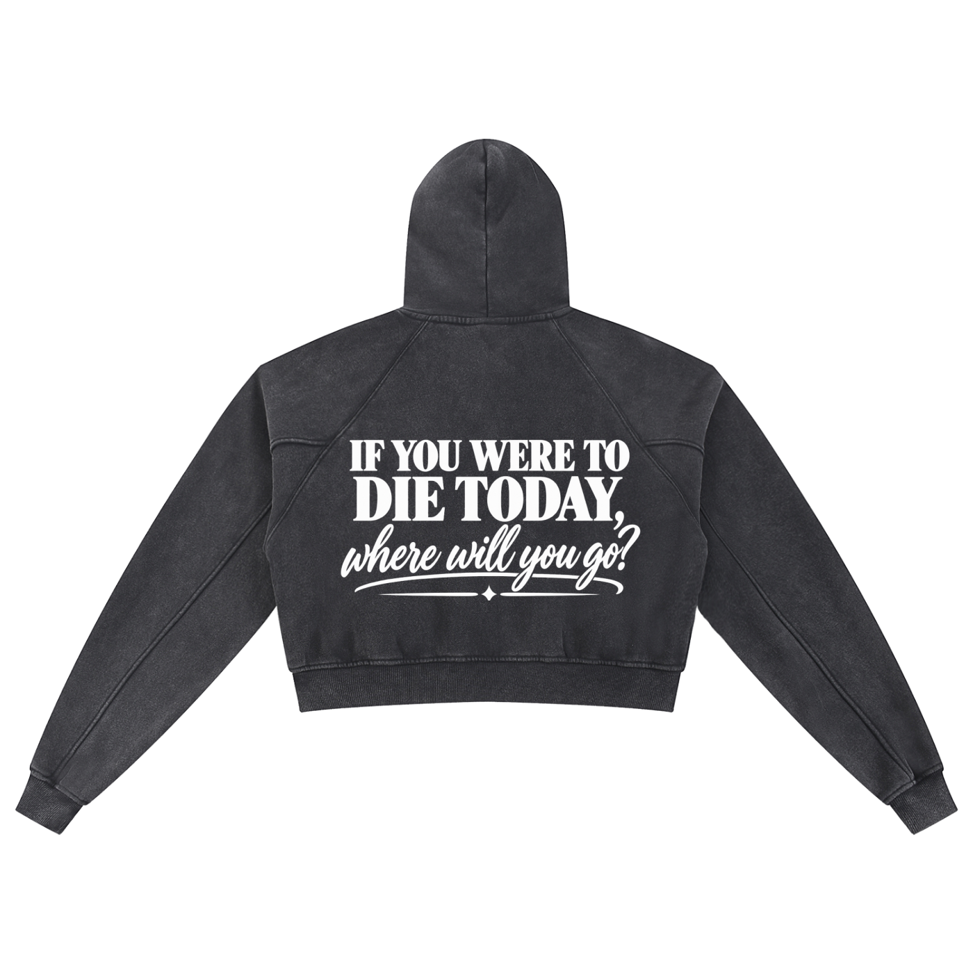 Present With the Lord — Snow Washed Cropped Hoodie