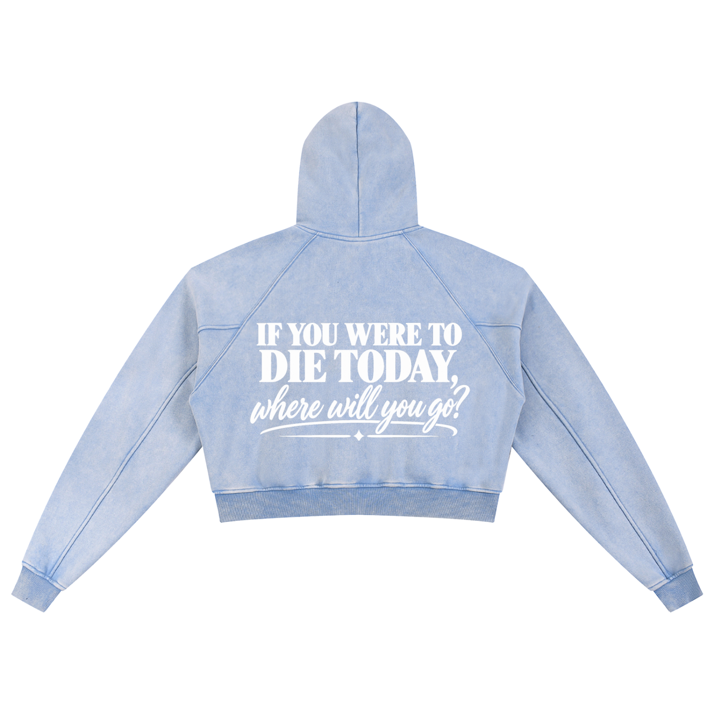 Present With the Lord — Snow Washed Cropped Hoodie