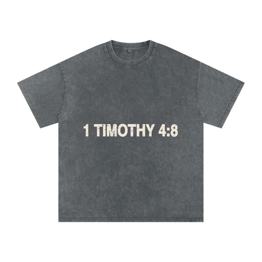 Snow Washed Train your spirit Oversized Cotton T-Shirt
