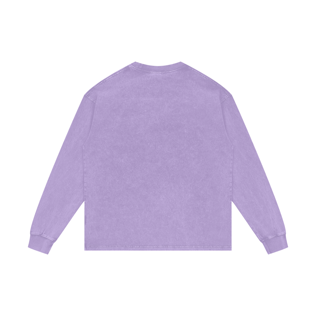 Psalm 91: Acid Wash Oversize Long Sleeve T-Shirt